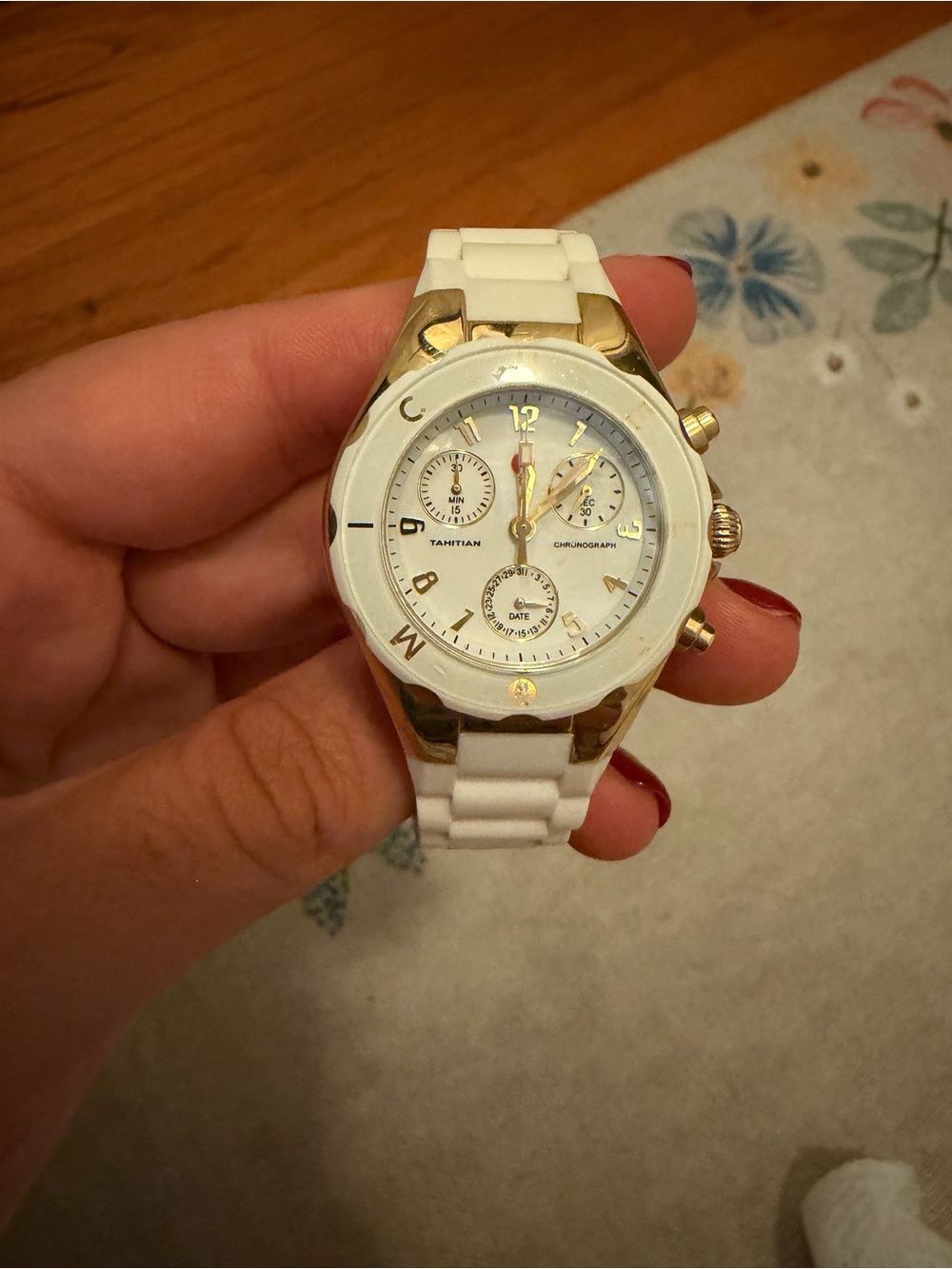 MICHELE silicone band watch BATTERY DEAD